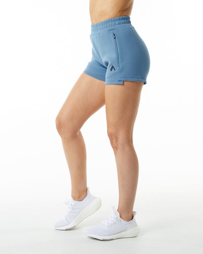 Alphalete Interlock Knit 3.5" Corta Azules | GJLMYE719