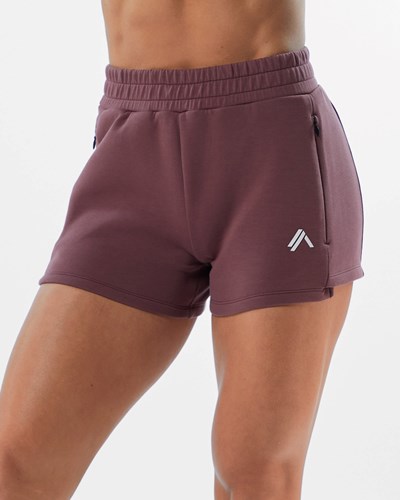 Alphalete Interlock Knit 3.5" Corta Mauve | DMZKQE076