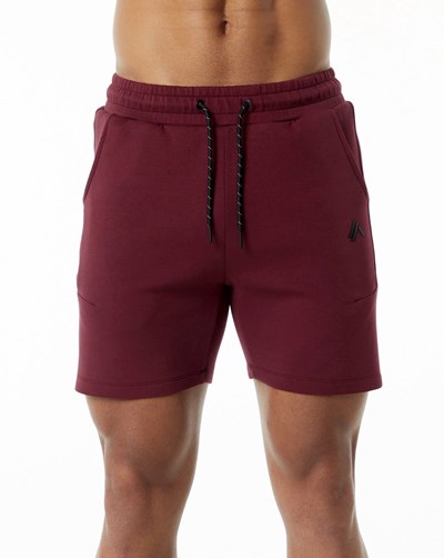 Alphalete Interlock Knit 6" Corta Burdeos | WHXVPG253