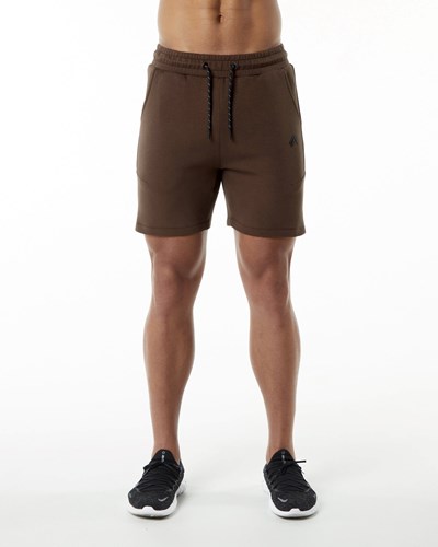 Alphalete Interlock Knit 6" Corta Marrones | COPJUY218