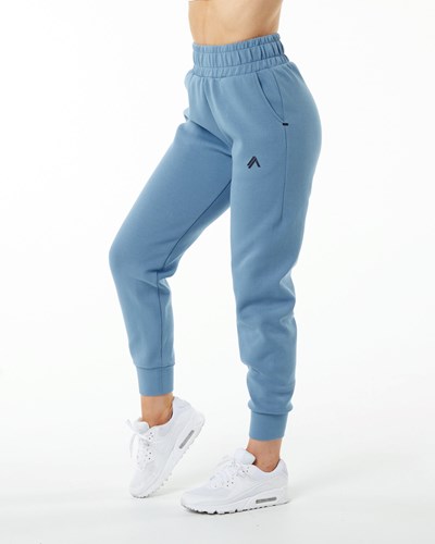 Alphalete Interlock Knit Cuffed Jogger Azules | SFHPVR538