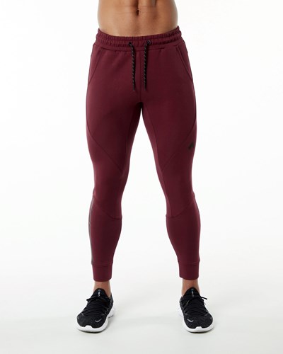 Alphalete Interlock Knit Cuffed Jogger Burdeos | QTZNXB625