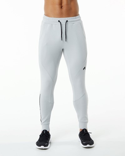 Alphalete Interlock Knit Cuffed Jogger Gris | NBPLYW809