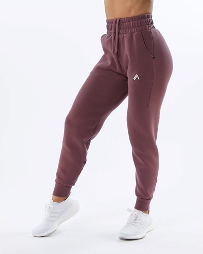Alphalete Interlock Knit Cuffed Jogger Mauve | FAHNJY564