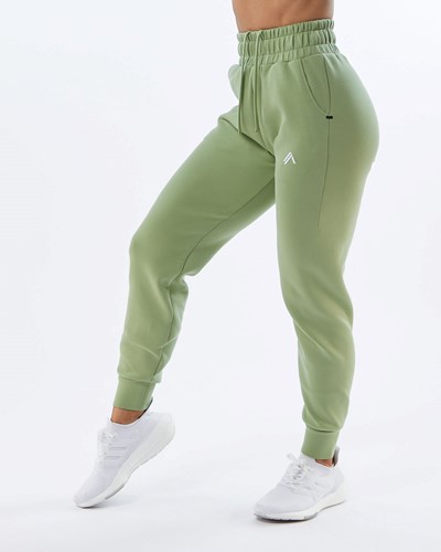 Alphalete Interlock Knit Cuffed Jogger Verde Claro | KJXZOL628