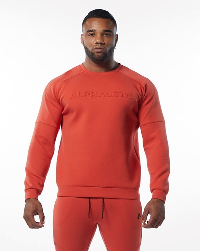 Alphalete Interlock Knit Pullover Naranjas | YLDKXW204