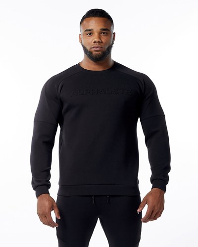 Alphalete Interlock Knit Pullover Negras | BSYTOR348