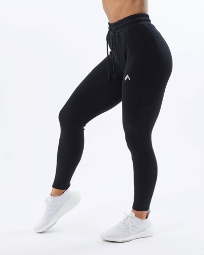 Alphalete Interlock Knit Zip Jogger Negras | JWUFXS364
