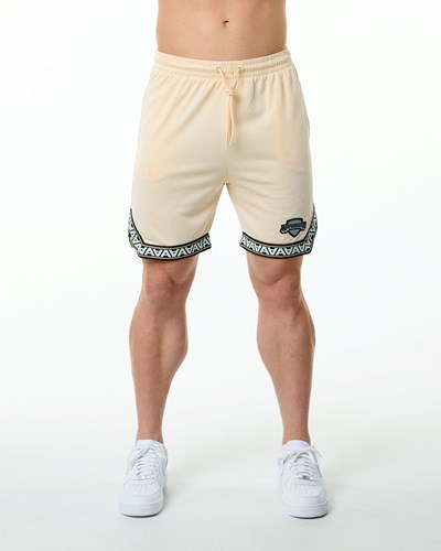 Alphalete Jersey Knit Corta Tan | VPWUHG198