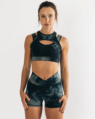 Alphalete Medium Impact Bra Negras | GHFLZT429