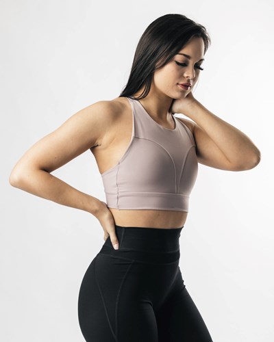 Alphalete Medium-Impact Luxury Sports Bra Moradas | IXGWAM098