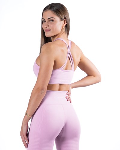 Alphalete Medium-Impact Seamless Sports Bra Bloom | HBNRQP506