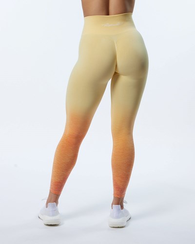 Alphalete Ombre Seamless Scrunch Legging Honey | WNVSJA765