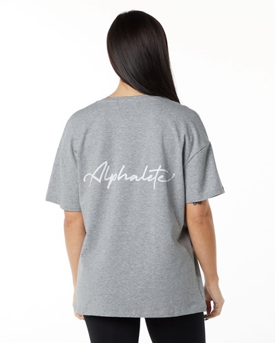 Alphalete Performance Corta Sleeve Gris | DRQCMN892