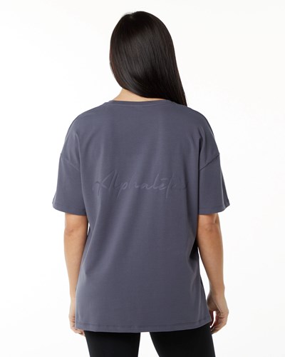 Alphalete Performance Corta Sleeve Moradas | WYZKLI817