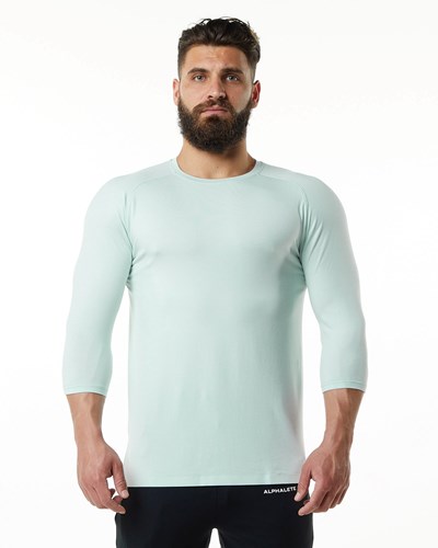 Alphalete Premium 3/4 Sleeve Tee Azules | RYUVBI948