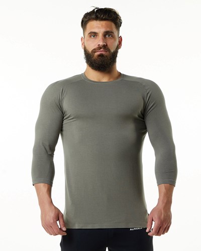 Alphalete Premium 3/4 Sleeve Tee Gris | ERLCWM975
