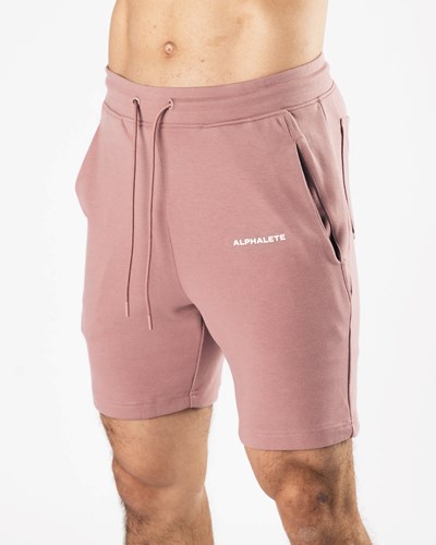 Alphalete Relaxed All-Purpose 8" Algodon Corta Mauve | FWSZTO283