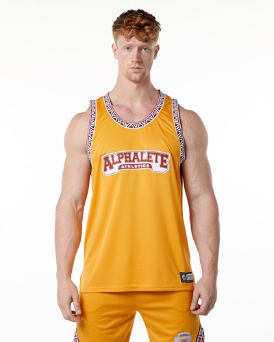 Alphalete Relaxed Fit Jersey Marigold | GYNLMH612