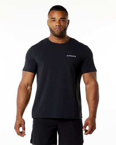 Alphalete Relaxed Fit Tee Negras | OQRSUW763