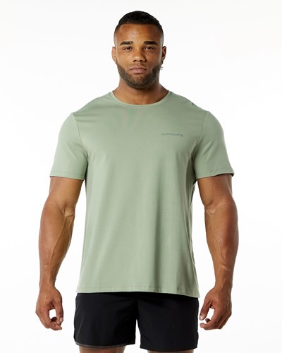 Alphalete Relaxed Fit Tee Sage | DLQKPC784