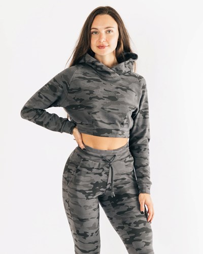Alphalete Relaxed Single-Brushed Pullover Hoodie Camuflaje | TBWVAI297
