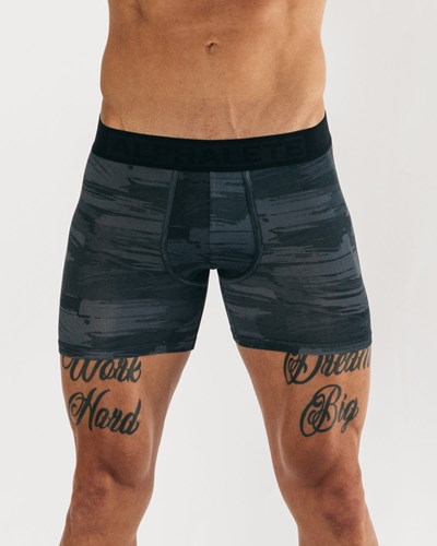 Alphalete Respirable Modal Boxer Brief Negras Camuflaje | ROXCTA179