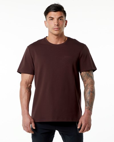 Alphalete Set-In Sleeve Tee Burdeos | KEIVYP537