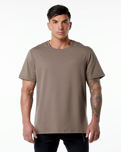 Alphalete Set-In Sleeve Tee Mocha | LANBOE325