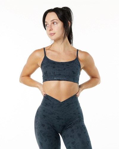 Alphalete Single Brushed Bra Azules | EOUAHN768