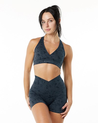 Alphalete Single Brushed Bra Azules | QKHPET851