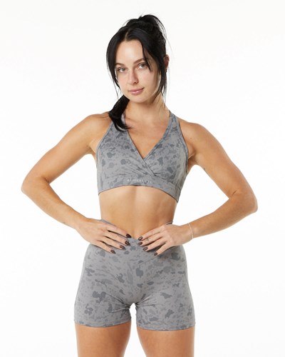 Alphalete Single Brushed Bra Gris | JVLSXE419