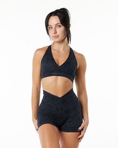 Alphalete Single Brushed Bra Negras | GQZSAI973