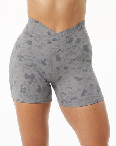 Alphalete Single Brushed Cross-Wrapped Corta Gris | ZHRMJD153