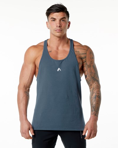 Alphalete Stepped Hem Stringer Azules | ERLHVW932