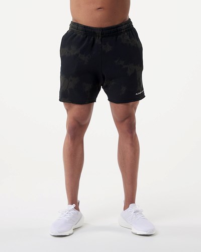 Alphalete Washed 5" Fleece Corta Negras | XACPQI247