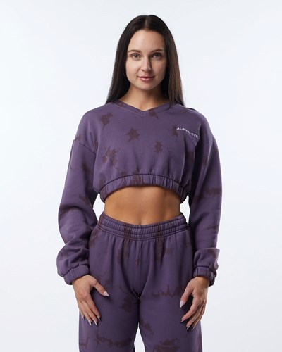 Alphalete Washed V-Neck Fleece Sueter Revolution | EZNRHC683
