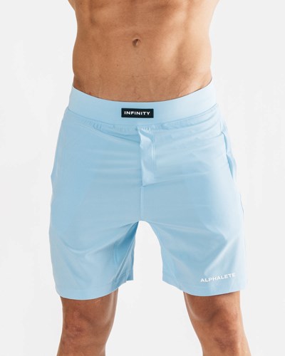 Alphalete Woven 4-Way Stretch 7" Corta Azules | NXFKOG489