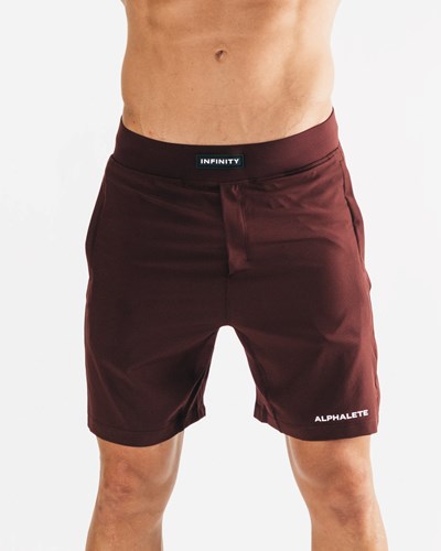 Alphalete Woven 4-Way Stretch 7" Corta Merlot | GEMHTX490
