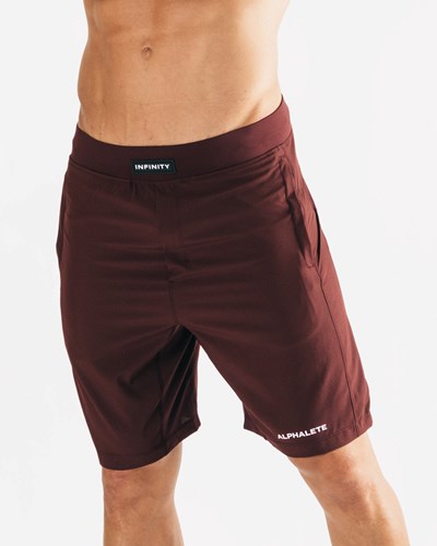 Alphalete Woven 4-Way Stretch 9" Corta Merlot | YSARIK941
