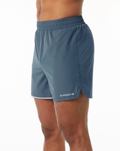 Alphalete Woven Entrenamiento Corta Azules | ULBVRN854